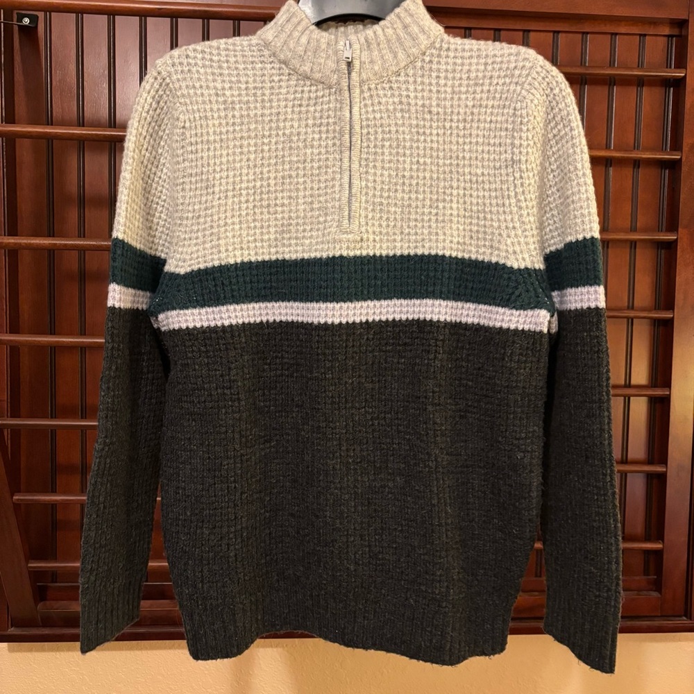 Cat & Jack Kids Zip-Up Sweater in Gray, Green, and Charcoal